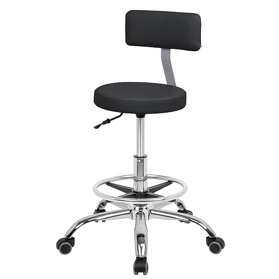 Стулья для маникюра: Топ со спинкой для маникюра с кругом под ноги (VLK 600, хром) за 330 руб. Фото 2