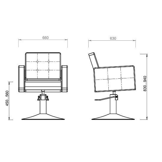 Парикмахерские кресла: PORTO PRO (VLK 725, на диске) за 840 руб. Фото 5
