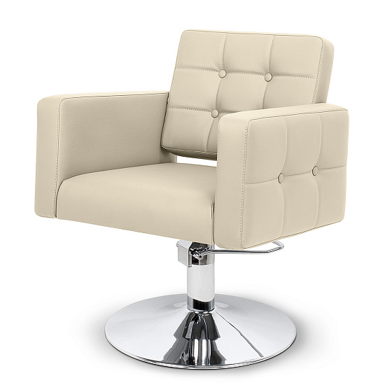 парикмахерское кресло PORTO PRO на диске, кресло парикмахера с каретной стяжкой, PORTO PRO салон красоты Минск.