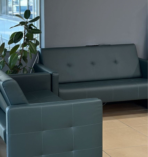 Диваны в салон красоты: Диван для зоны ожидания Оптима (ECO PE 402) за 780 руб. Фото 4