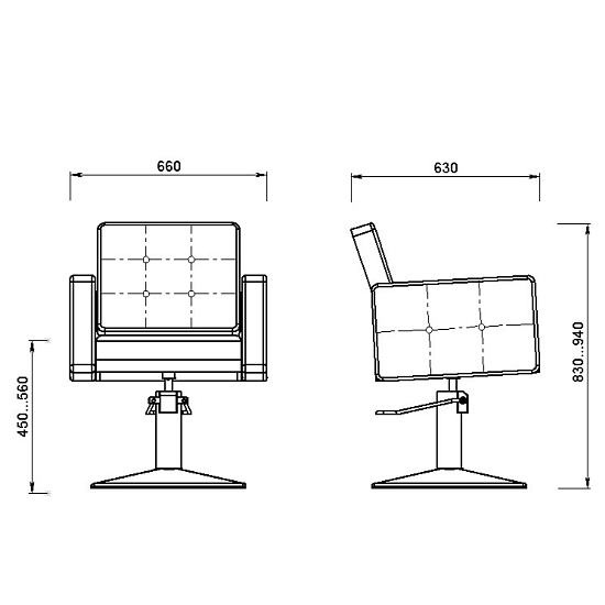 Парикмахерские кресла: PORTO PRO (VLK 600, на квадрате) за 840 руб. Фото 5