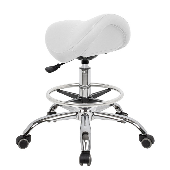 Стулья для маникюра: Стул седло BALANSE для маникюра с кругом под ноги (VLK 100) за
