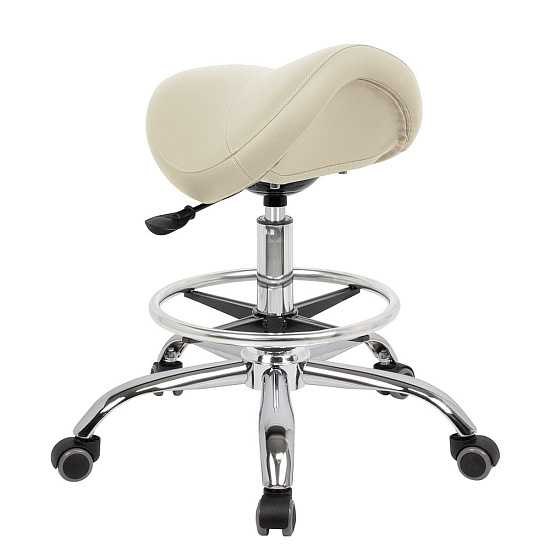 Стулья для маникюра: Стул седло BALANSE для маникюра с кругом под ноги (VLK 261) за