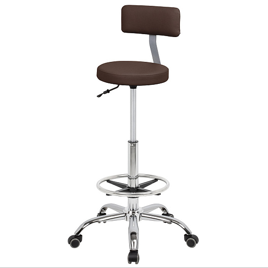 Стулья для парикмахера: Топ со спинкой для парикмахера с кругом под ноги (VLK 501) за 360 руб. Фото 2