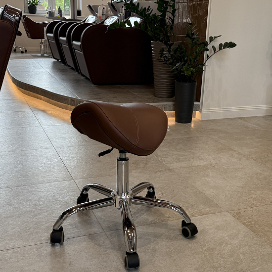 Стулья косметолога: Стул седло BALANCE для косметолога (MADRAS 06, хром) за 380 руб. Фото 5