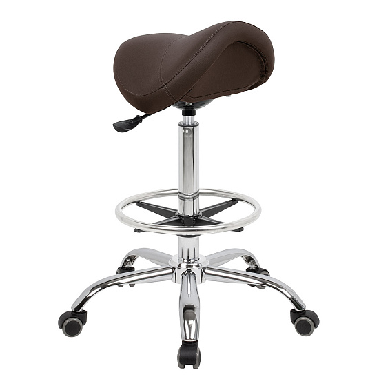 Стулья для парикмахера: Стул седло BALANCE для парикмахера с кругом под ноги (VLK 501) за