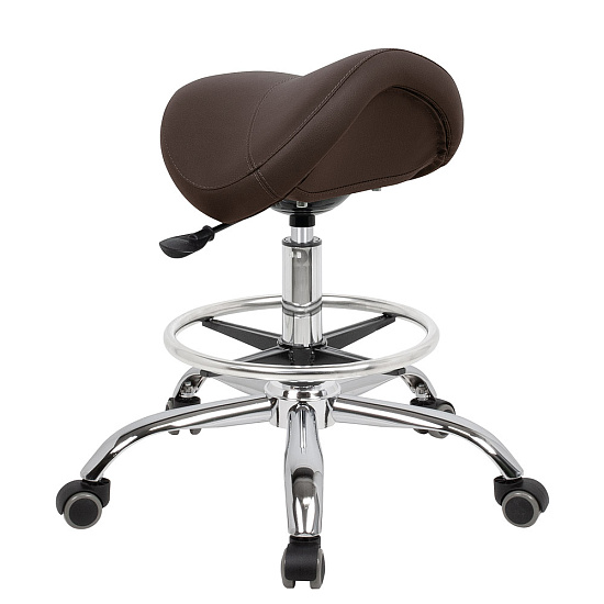 Стулья для маникюра: Стул седло BALANSE для маникюра с кругом под ноги (VLK 501) за