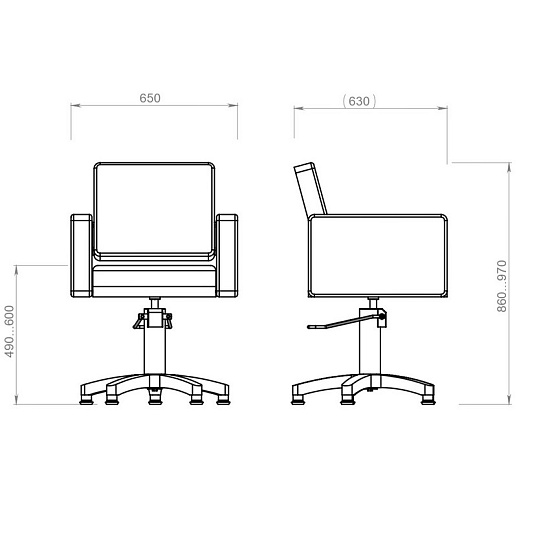 Парикмахерские кресла: PRIMO PRO (ECO PE 402, на пятилучии) за 610 руб. Фото 5