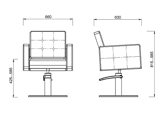 Парикмахерские кресла: PORTO PRO (VLK 100, на диске плоском, золото) за 1190 руб. Фото 5