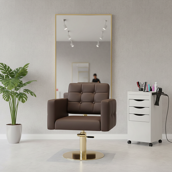 Парикмахерские кресла: PORTO PRO (MADRAS 06, на диске плоском, золото) за 1140 руб. Фото 6