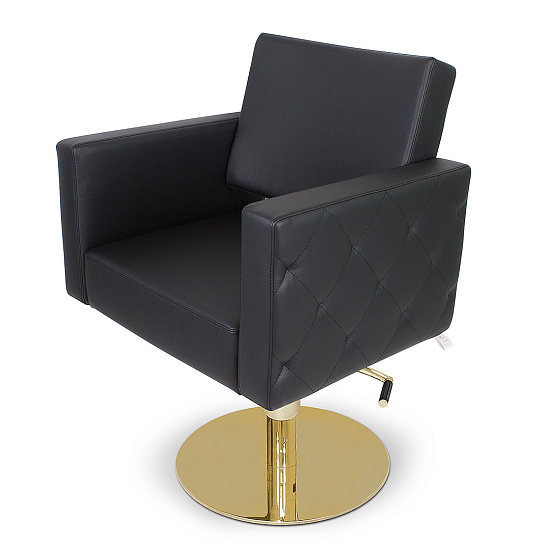 Парикмахерские кресла: Квадро (на диске плоском, золото) за