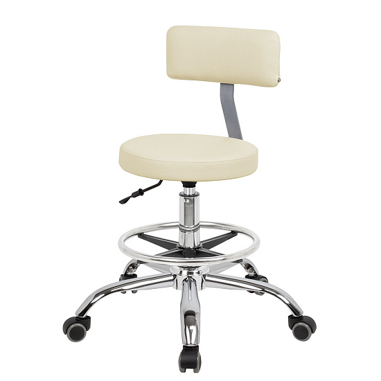 Стулья косметолога: Топ со спинкой для косметолога с кругом под ноги (VLK 261) за